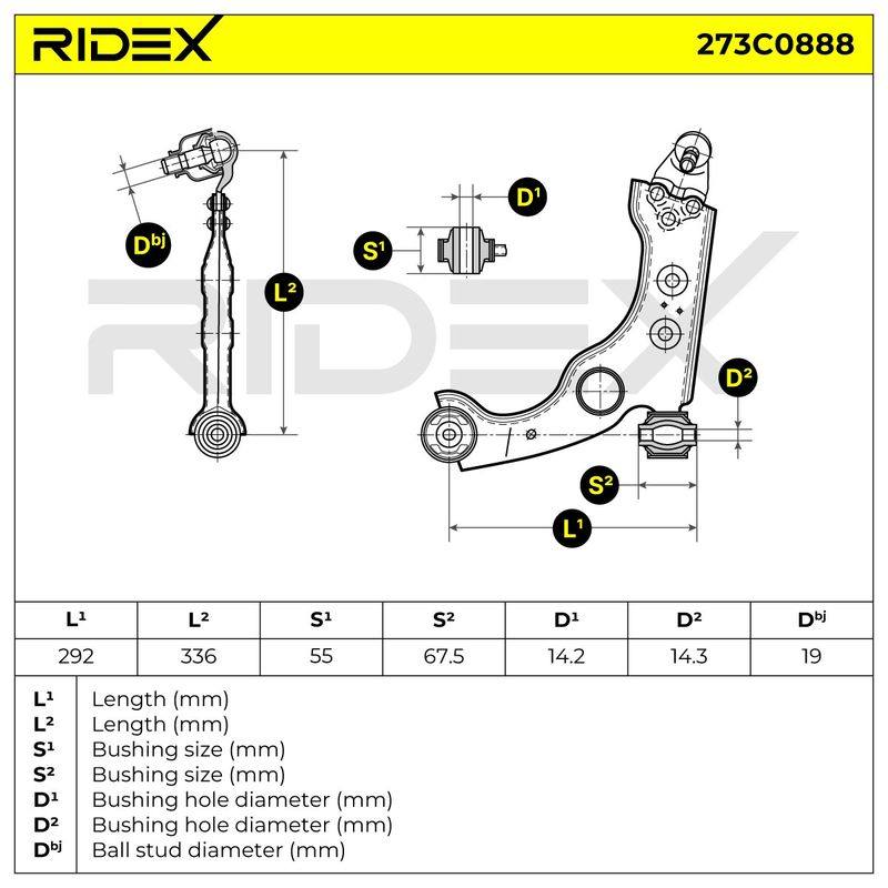 Control/Trailing Arm, wheel suspension