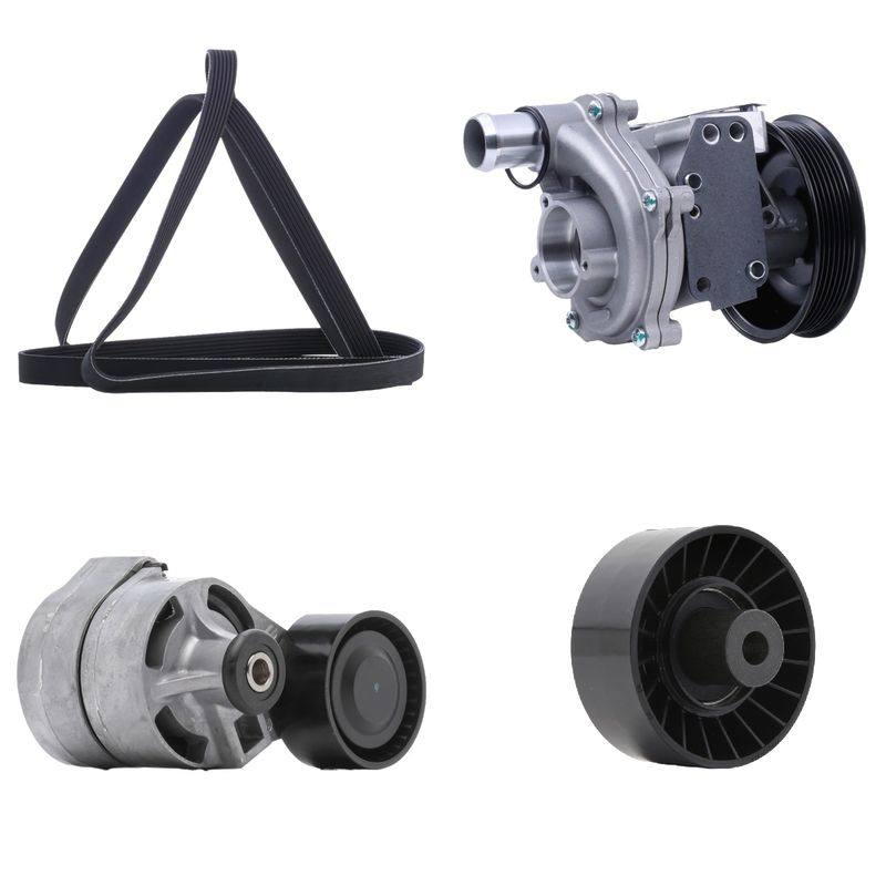Water Pump + V-ribbed Belt Kit