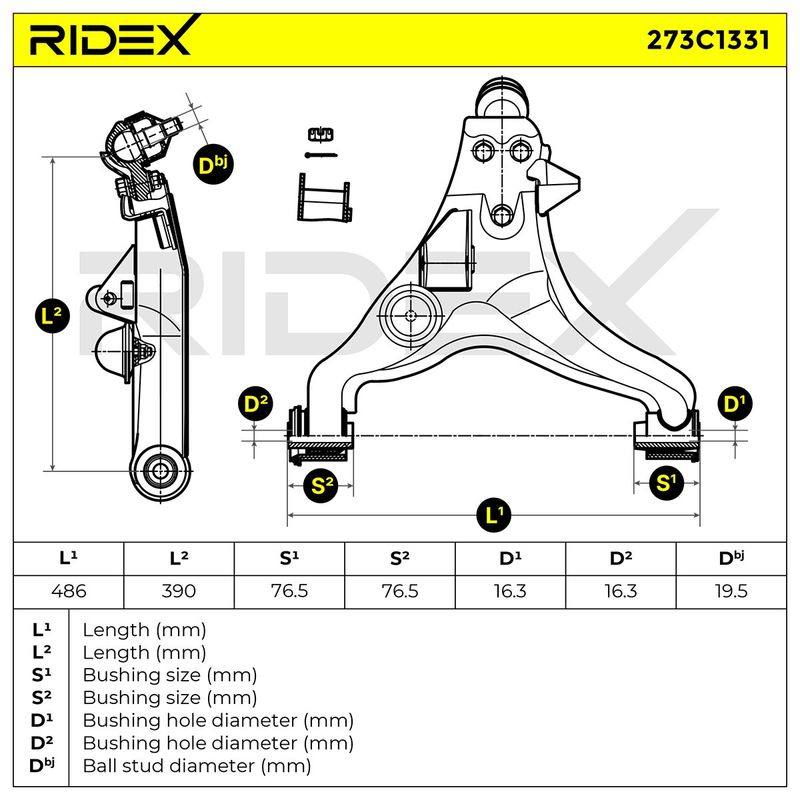 Control/Trailing Arm, wheel suspension