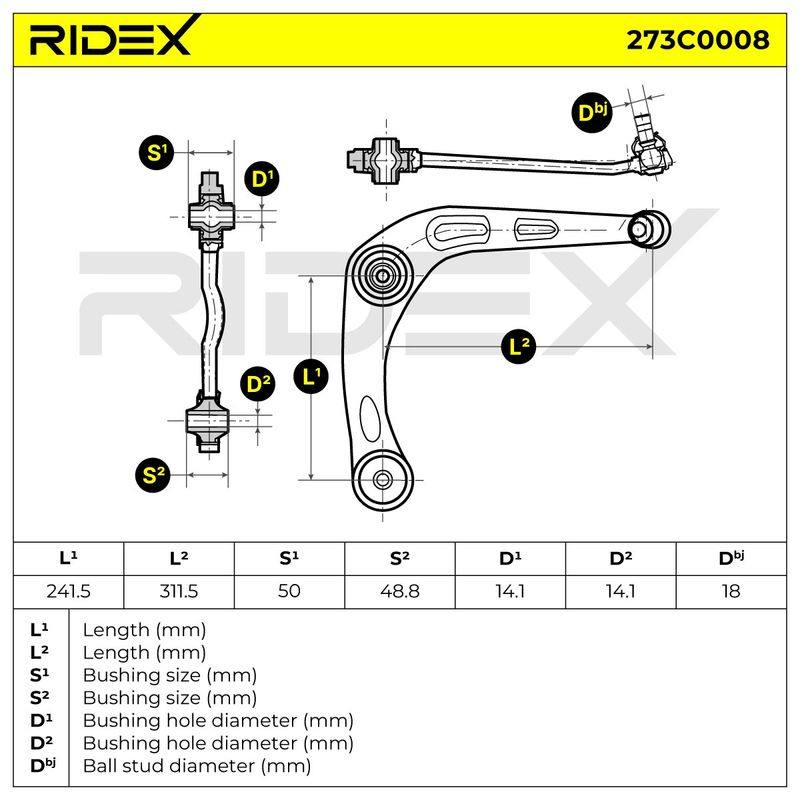 Control/Trailing Arm, wheel suspension
