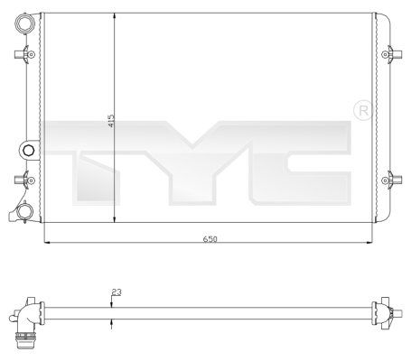 Radiator, engine cooling