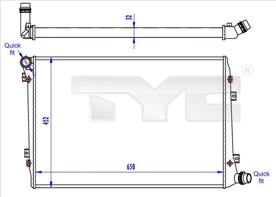 Radiator, engine cooling