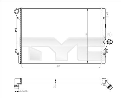 Radiator, engine cooling