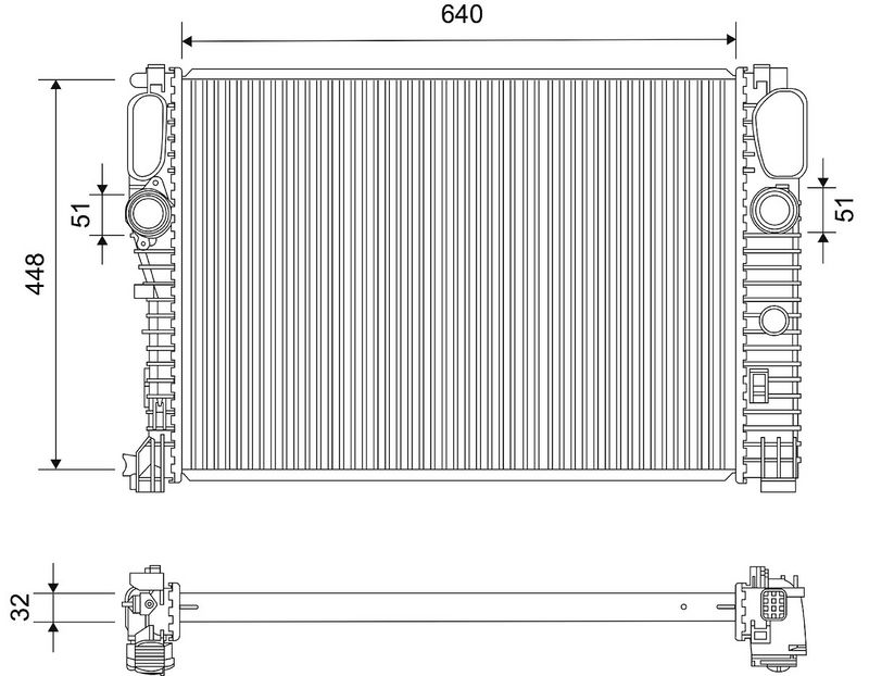 Radiator, engine cooling