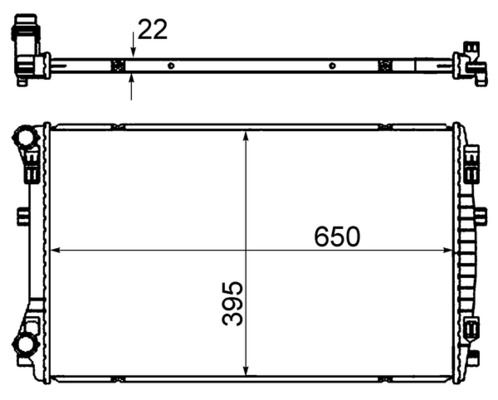 [SUPP-287-CR2054000S] Radiator, engine cooling