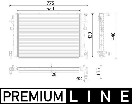 [SUPP-287-CR959000P] Radiator, engine cooling