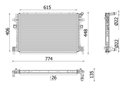 [SUPP-287-CR959001P] Radiator, engine cooling