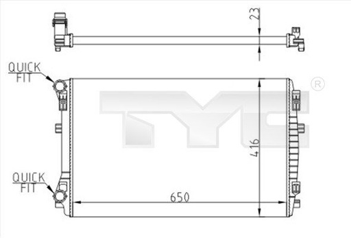 [SUPP-61-7370071R] Radiator, engine cooling