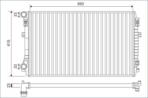 Radiator, engine cooling