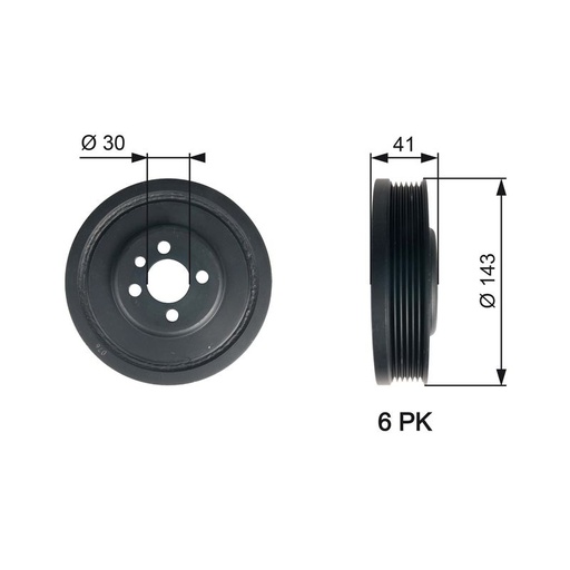 [SUPP-33-TVD1001] Belt Pulley, crankshaft