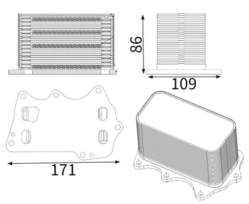 [SUPP-287-CLC350001S] Oil Cooler, engine oil