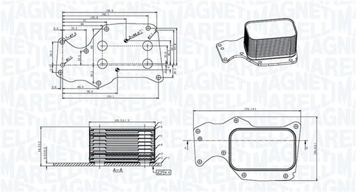 [SUPP-95-350300004400] Oil Cooler, engine oil