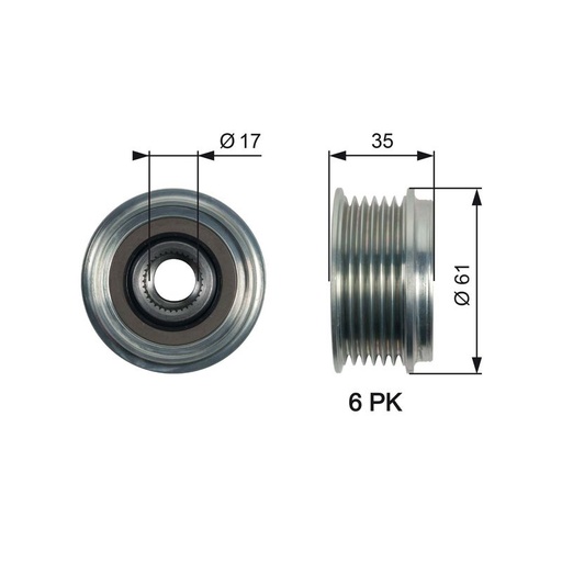 Alternator Freewheel Clutch