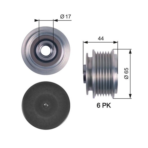 [SUPP-33-OAP7139] Alternator Freewheel Clutch