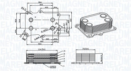 [SUPP-95-350300004300] Oil Cooler, engine oil