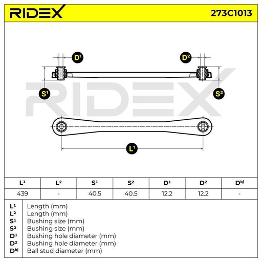 [SUPP-6358-273C1013] Control/Trailing Arm, wheel suspension
