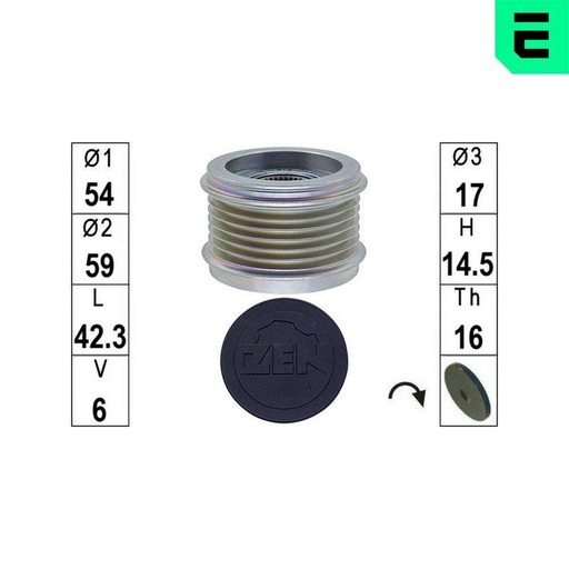 Alternator Freewheel Clutch