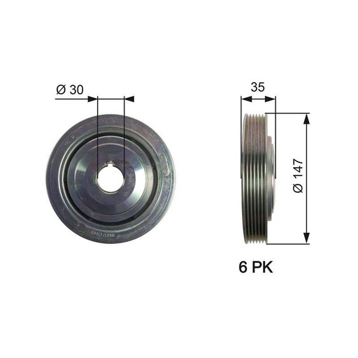 Belt Pulley, crankshaft