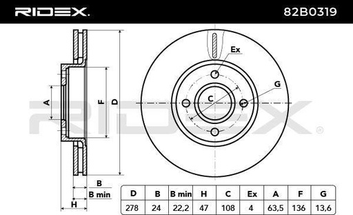 [SUPP-6358-82B0319] Brake Disc