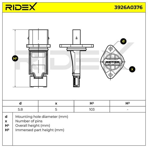 [ELE-SEN-RID-HYU-NEW-0001] Mass Air Flow Sensor