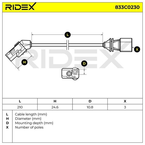 [ELE-SEN-RID-BMW-NEW-0119] Sensor, crankshaft pulse