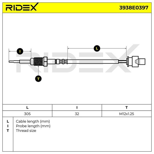 [ELE-SEN-RID-BMW-NEW-0190] Sensor, exhaust gas temperature