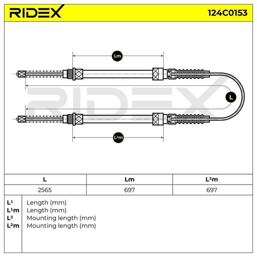 [SUPP-6358-124C0153] Cable Pull, parking brake