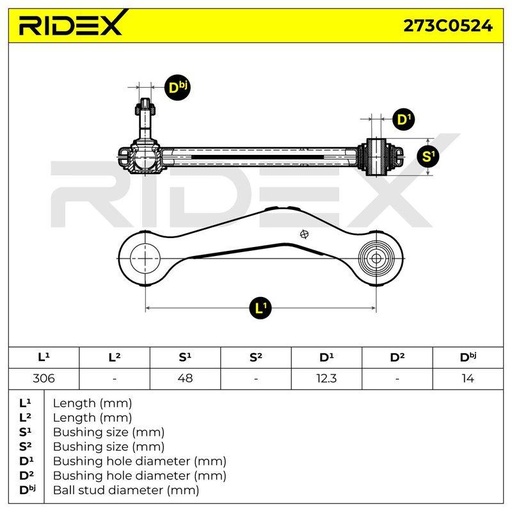 Control/Trailing Arm, wheel suspension