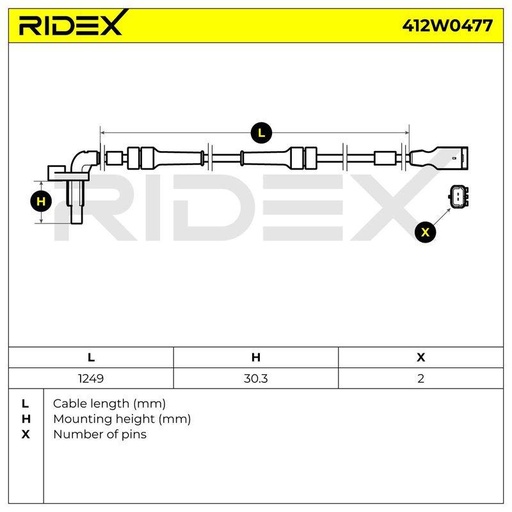 Sensor, wheel speed