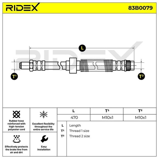 [SUPP-6358-83B0079] Brake Hose
