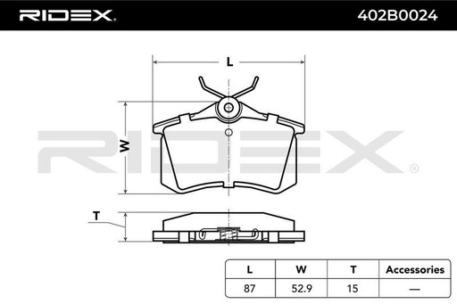 [SUPP-6358-402B0024] Brake Pad Set, disc brake