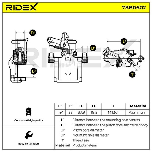 [SUPP-6358-78B0602] Brake Caliper