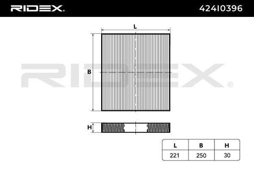 [SUPP-6358-424I0396] Filter, cabin air