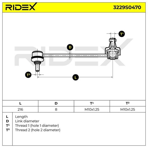 Link/Coupling Rod, stabiliser bar