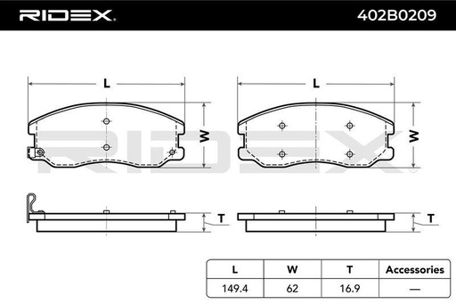 Brake Pad Set, disc brake
