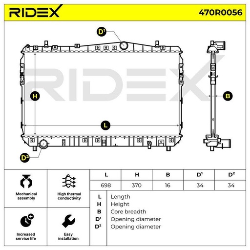 Radiator, engine cooling