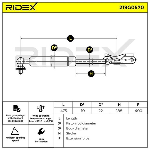 Gas Spring, boot/cargo area