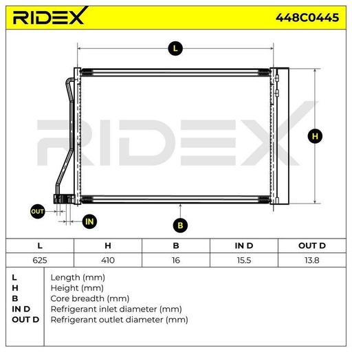 [SUPP-6358-448C0445] Condenser, air conditioning