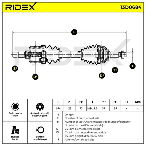 [SUPP-6358-13D0684] Drive Shaft