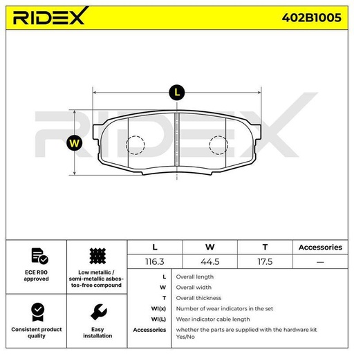Brake Pad Set, disc brake