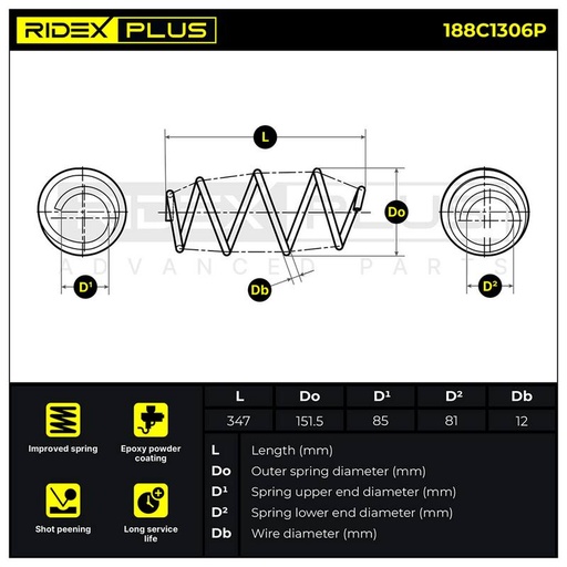 [SUPP-6358-188C1306P] Suspension Spring