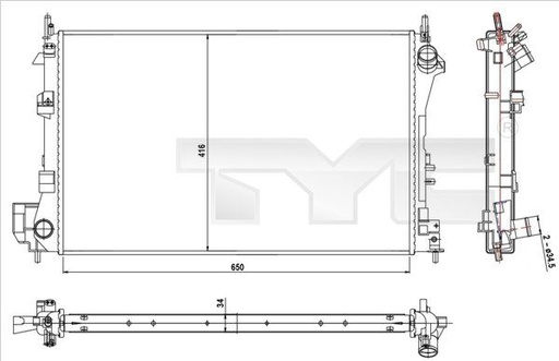 [SUPP-61-7250010R] Radiator, engine cooling