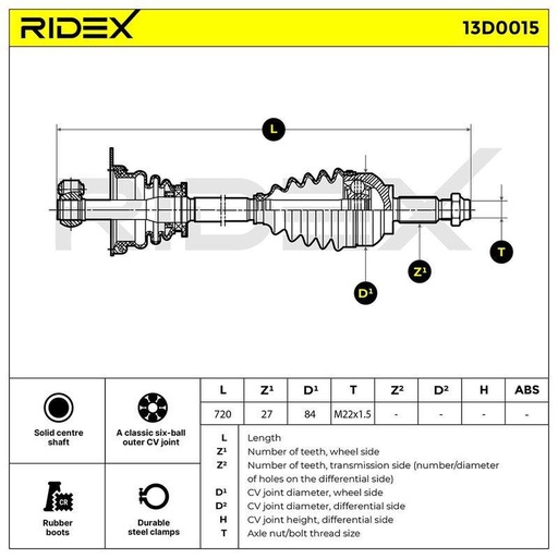 [SUPP-6358-13D0015] Drive Shaft