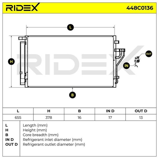 [SUPP-6358-448C0136] Condenser, air conditioning