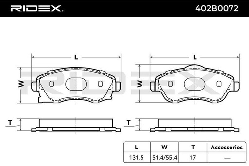 Brake Pad Set, disc brake