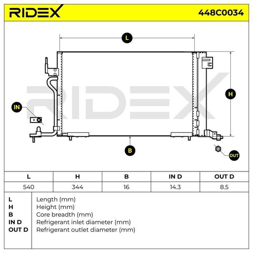 [SUPP-6358-448C0034] Condenser, air conditioning