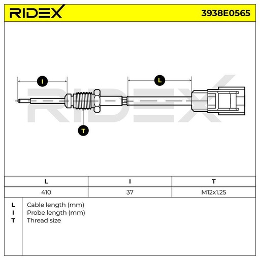 Sensor, exhaust gas temperature