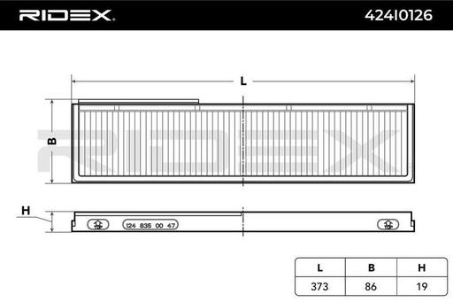 [SUPP-6358-424I0126] Filter, cabin air