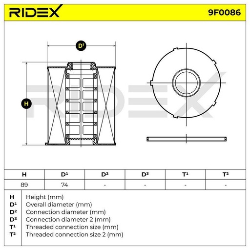 [SUPP-6358-9F0086] Fuel Filter