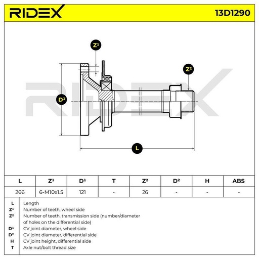 [SUPP-6358-13D1290] Drive Shaft